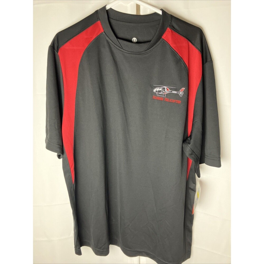 Nebraska Cornhuskers Husker Helicopter Shirt NWT Size L RARE HTF Holloway Drifit